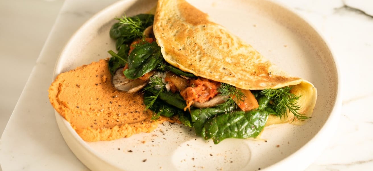 image of a simple omelette